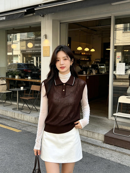마이골프 / 골프 여성 봄여름 니트 가디건
