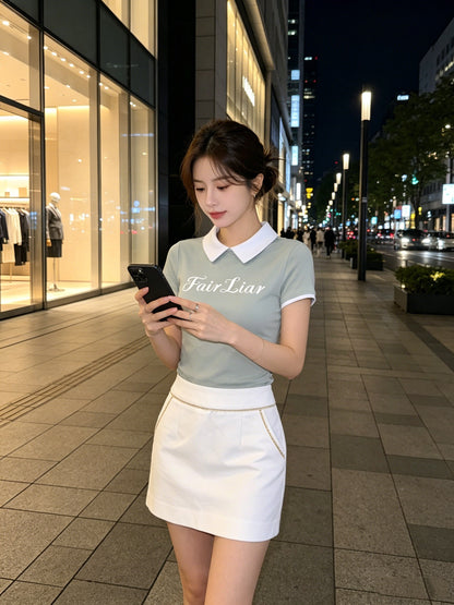 마이골프 / 골프 쿨속건 돌라인 반팔 티셔츠