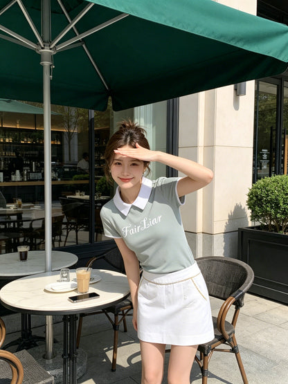 마이골프 / 골프 쿨속건 돌라인 반팔 티셔츠