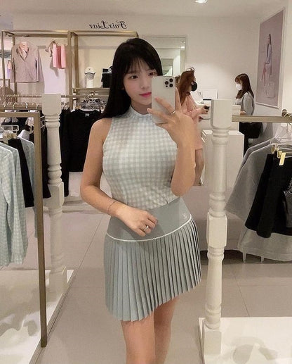 마이골프 / 골프 속건 슬리브리브 스탠칼라 상의