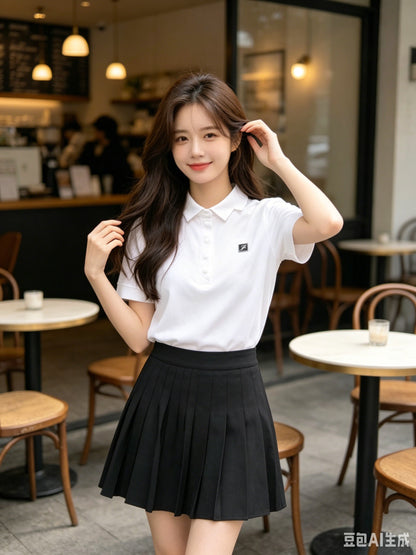 마이골프 / 골프 봄여름 레이스 프릴 플리츠 치마