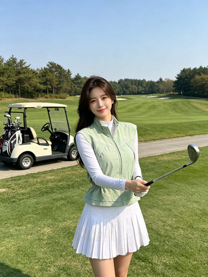 마이골프 / 골프 봄여름 레이스 프릴 플리츠 치마