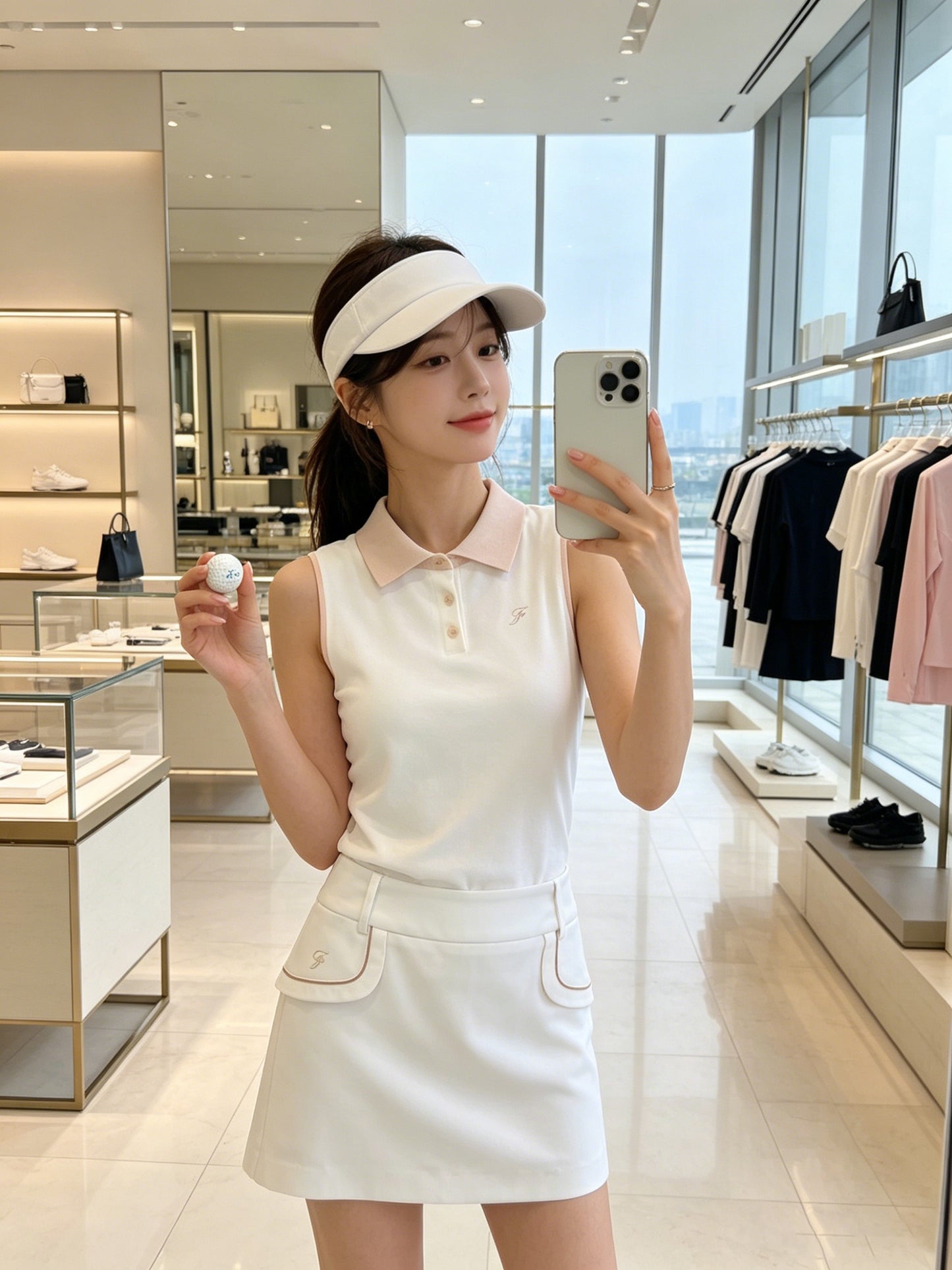 마이골프 / 골프 여름 골프 웨이브 주름 슬림 핏 치마