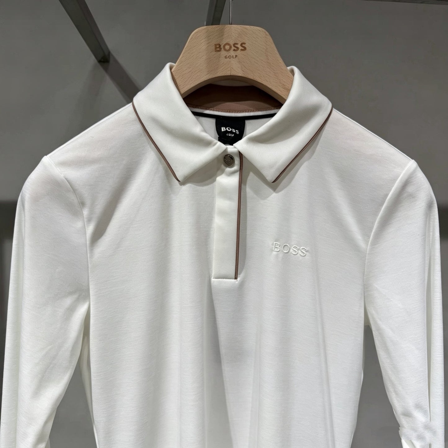 한국골프 / 골프 허리 라인 잡힌 긴팔 폴로 셔츠