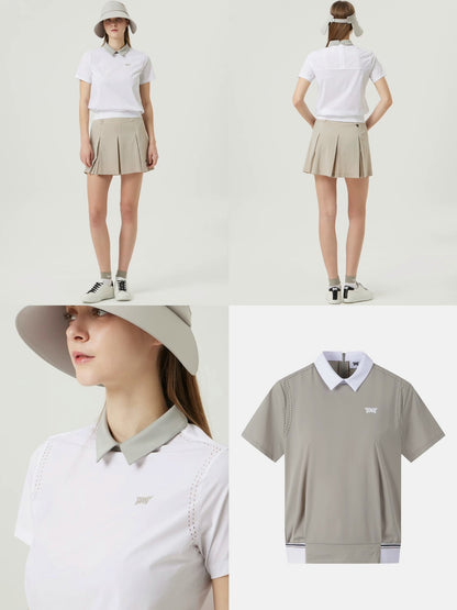 한국골프 / 골프 루즈핏 라운넥 편안 반팔 티셔츠
