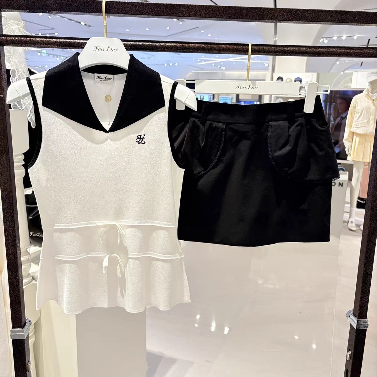 한국골프 / 골프 캐주얼 여성 냉감 니트 민소매 허리조끼 베스트