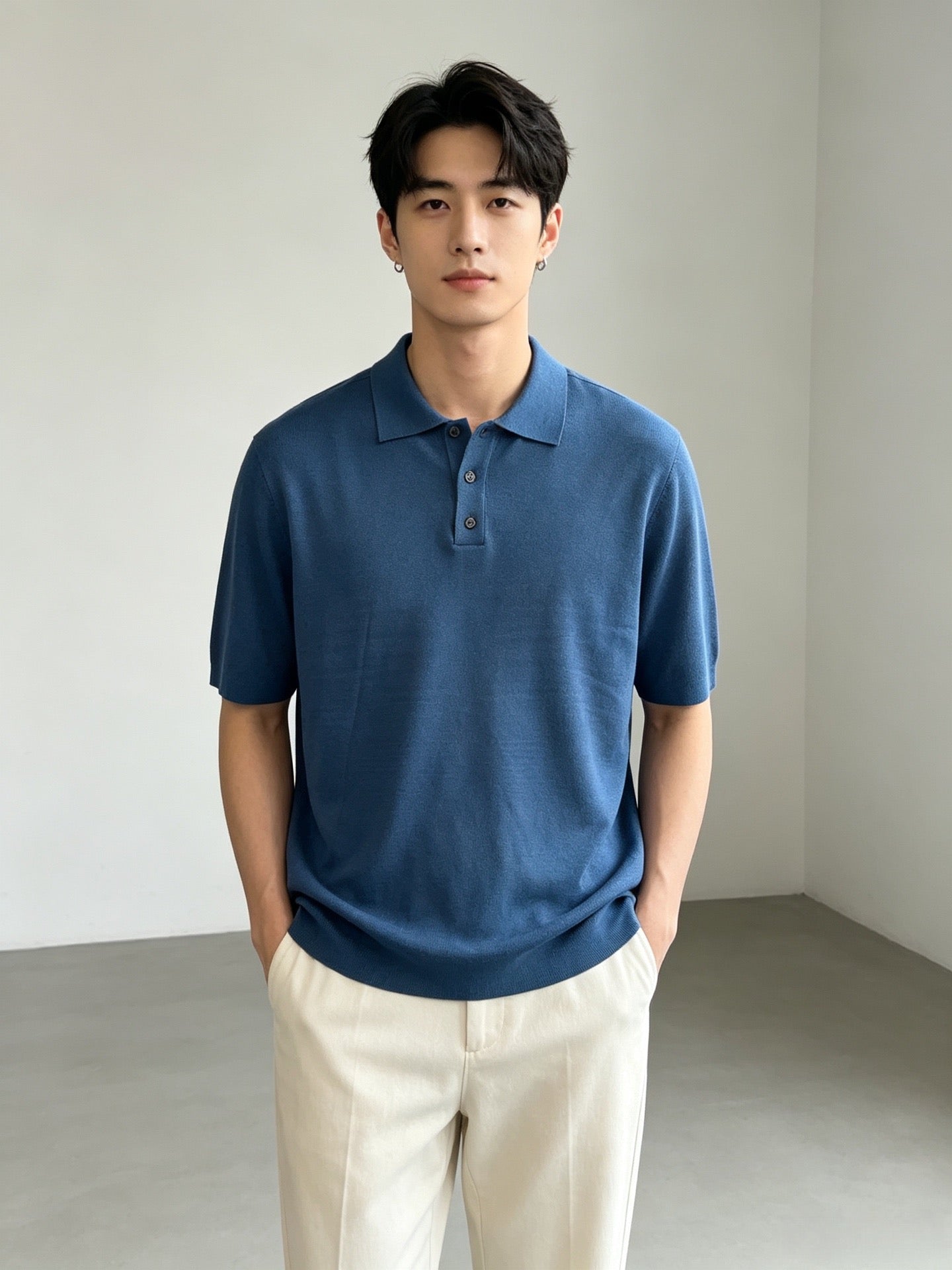 V공장 / 버버리 심플 로고 폴로셔츠