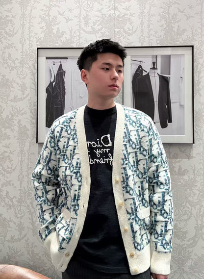 V공장 / 디올 모노그램 브이넬 니트가디건