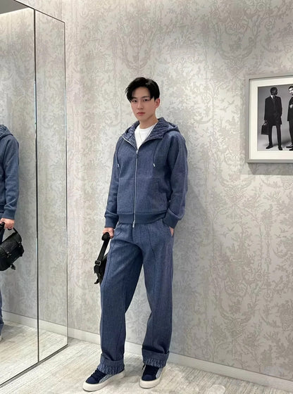 V공장 / 디올 안감 자카드 캐시미어 긴바지
