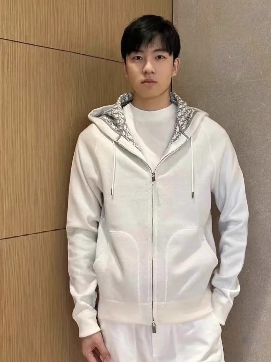 V공장 / 디올 안감 자카드 후드 아우터