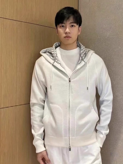 V공장 / 디올 안감 자카드 후드 아우터