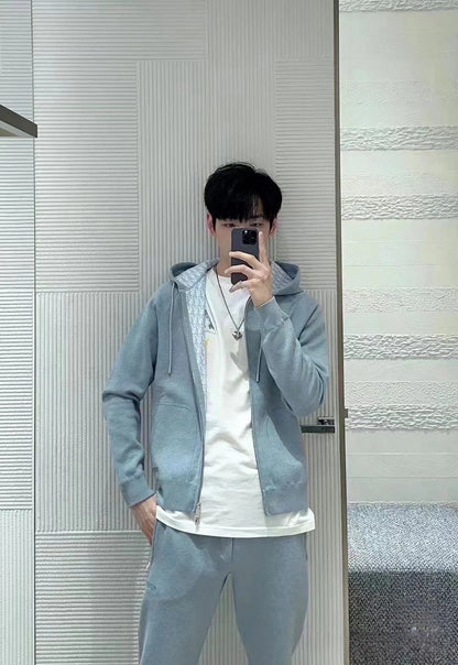 V공장 / 디올 안감 자카드 후드 아우터