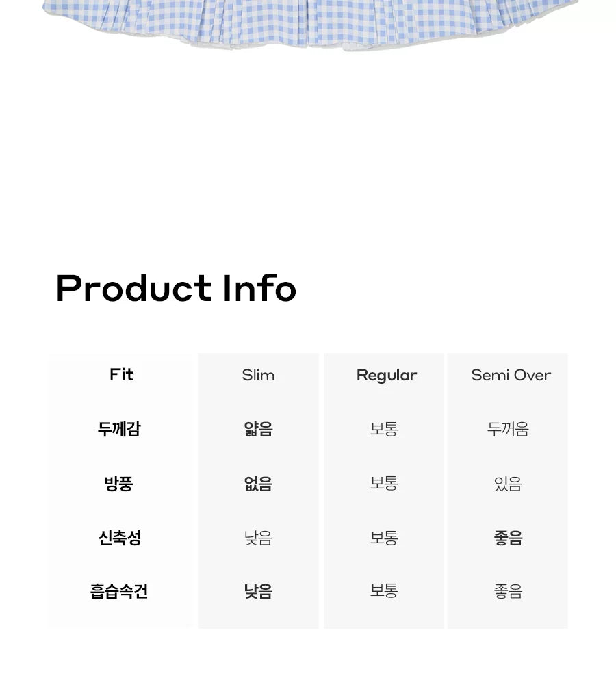 한국골프 / 골프 스포츠 패션 캐주얼 세트 안심 치마 안 주름 플리츠 스커트