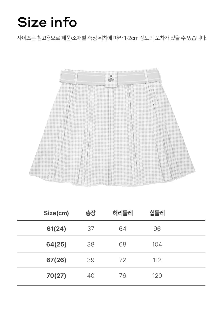 한국골프 / 골프 스포츠 패션 캐주얼 세트 안심 치마 안 주름 플리츠 스커트