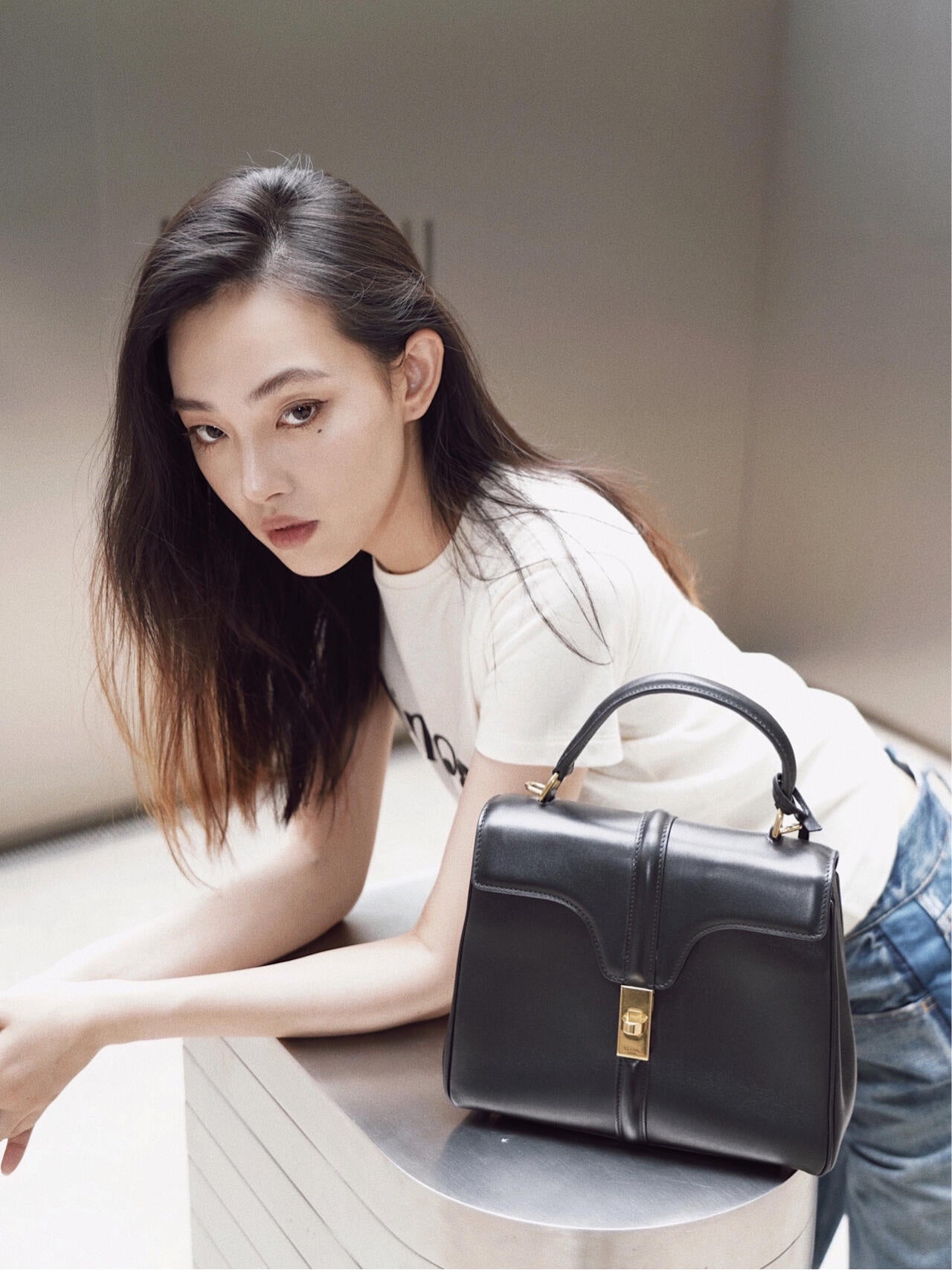 백경공장 / 셀린느 스몰 새틴 소가죽 핸드백