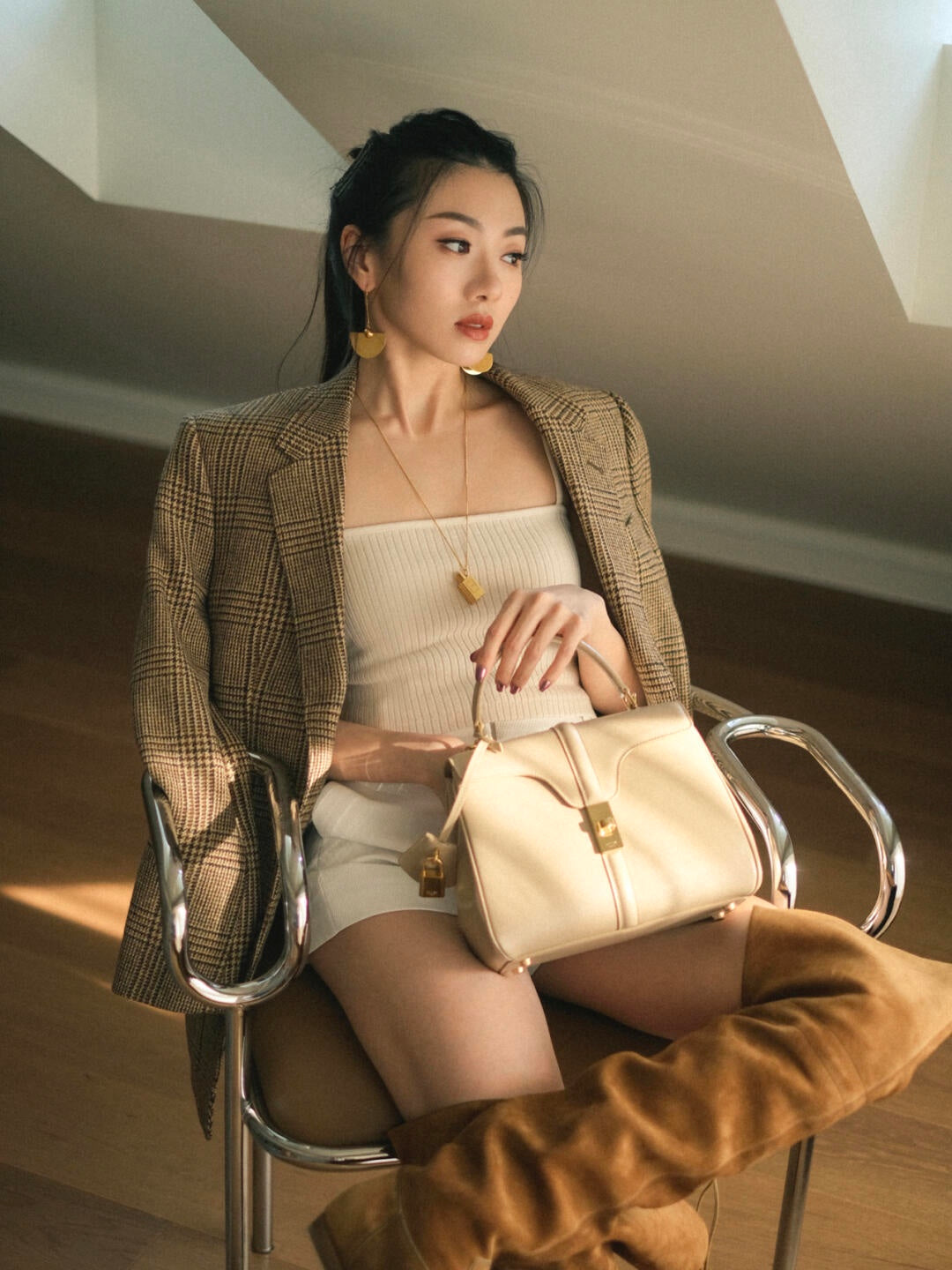 백경공장 / 셀린느 스몰 새틴 소가죽 핸드백
