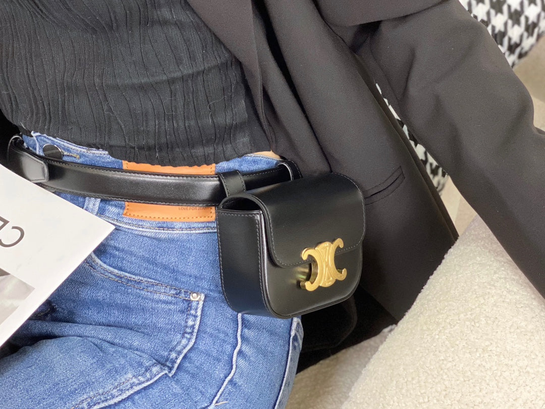 백경공장 / 셀린느 모노그램 블랙 트라이엄프 미니 웨이스트백