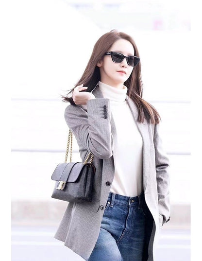 백경공장 / 셀린느 미디엄 로고 프린트 소가죽 핸드백