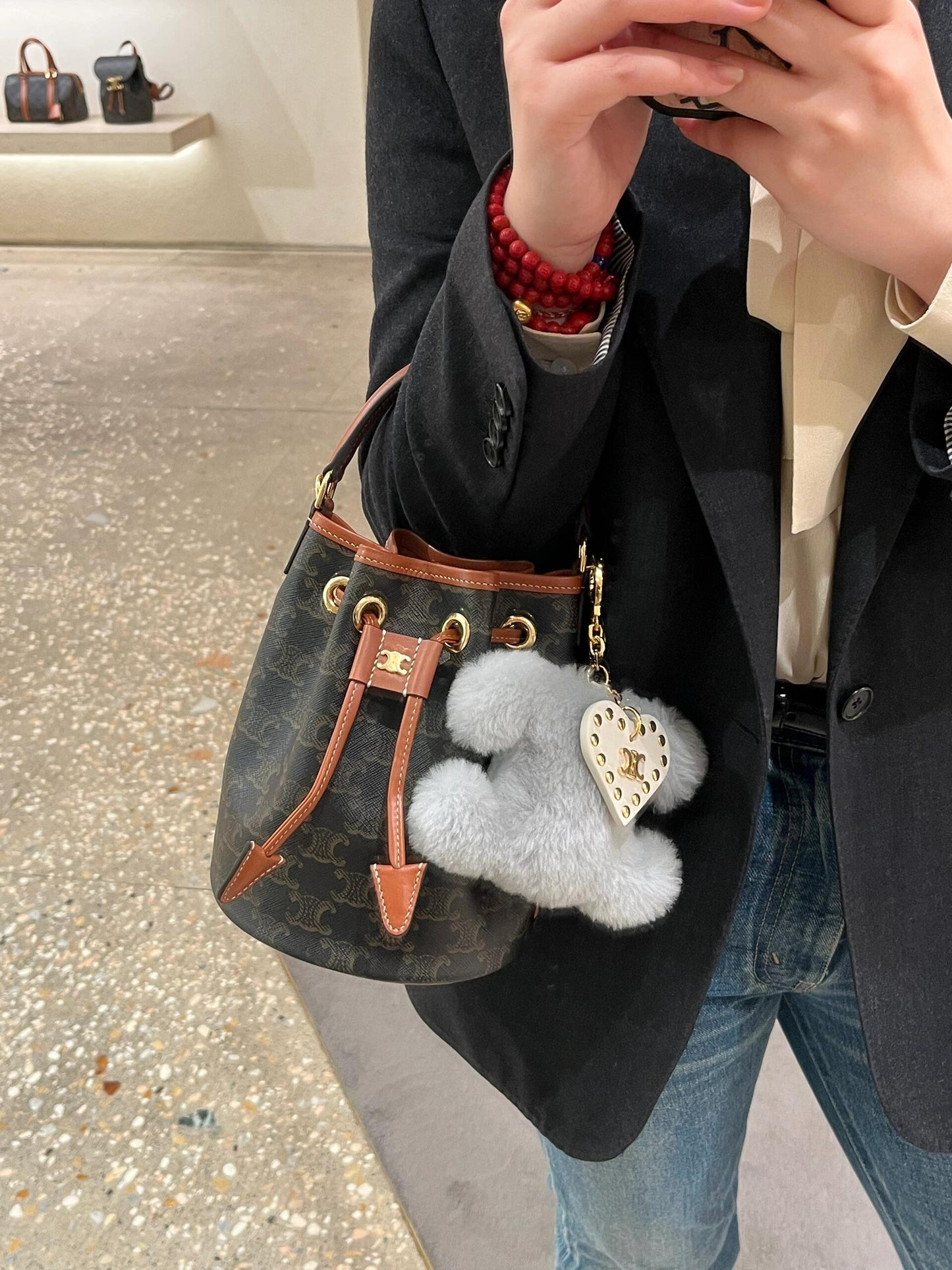 백경공장 / 셀린느 로고 프린트 핸드백