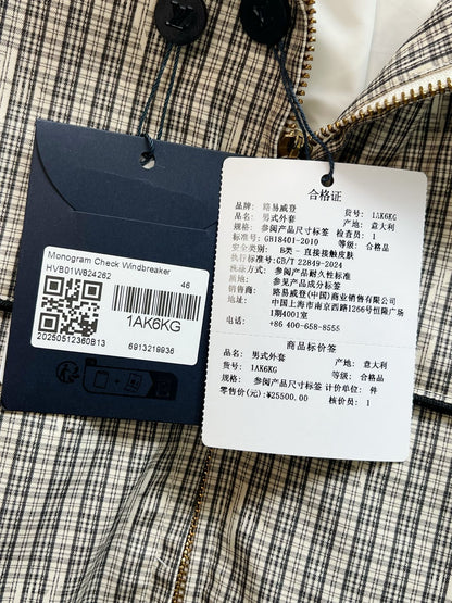 V공장 / 루이비통 격자 방풍 후드 재킷