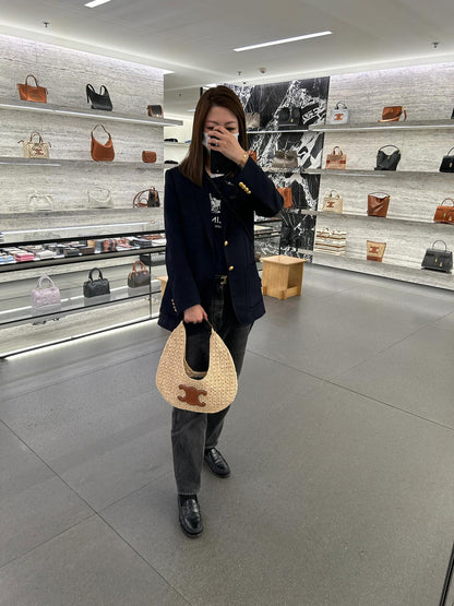 백경공장 / 셀린느 식물 소재 소가죽 호보 백