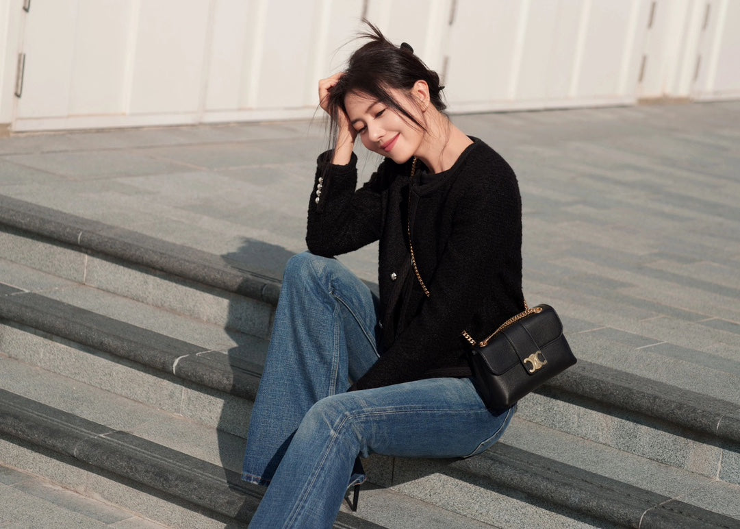 백경공장 / 셀린느 스몰 사이즈 블랙 부드러운 소가죽 핸드백