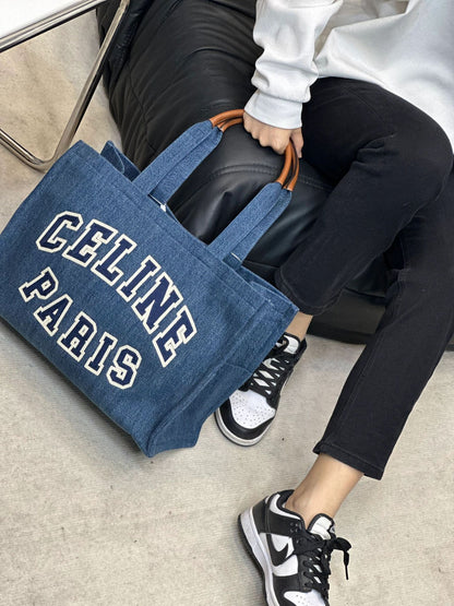 백경공장 / 셀린느 라지 사이즈 데님 토트백