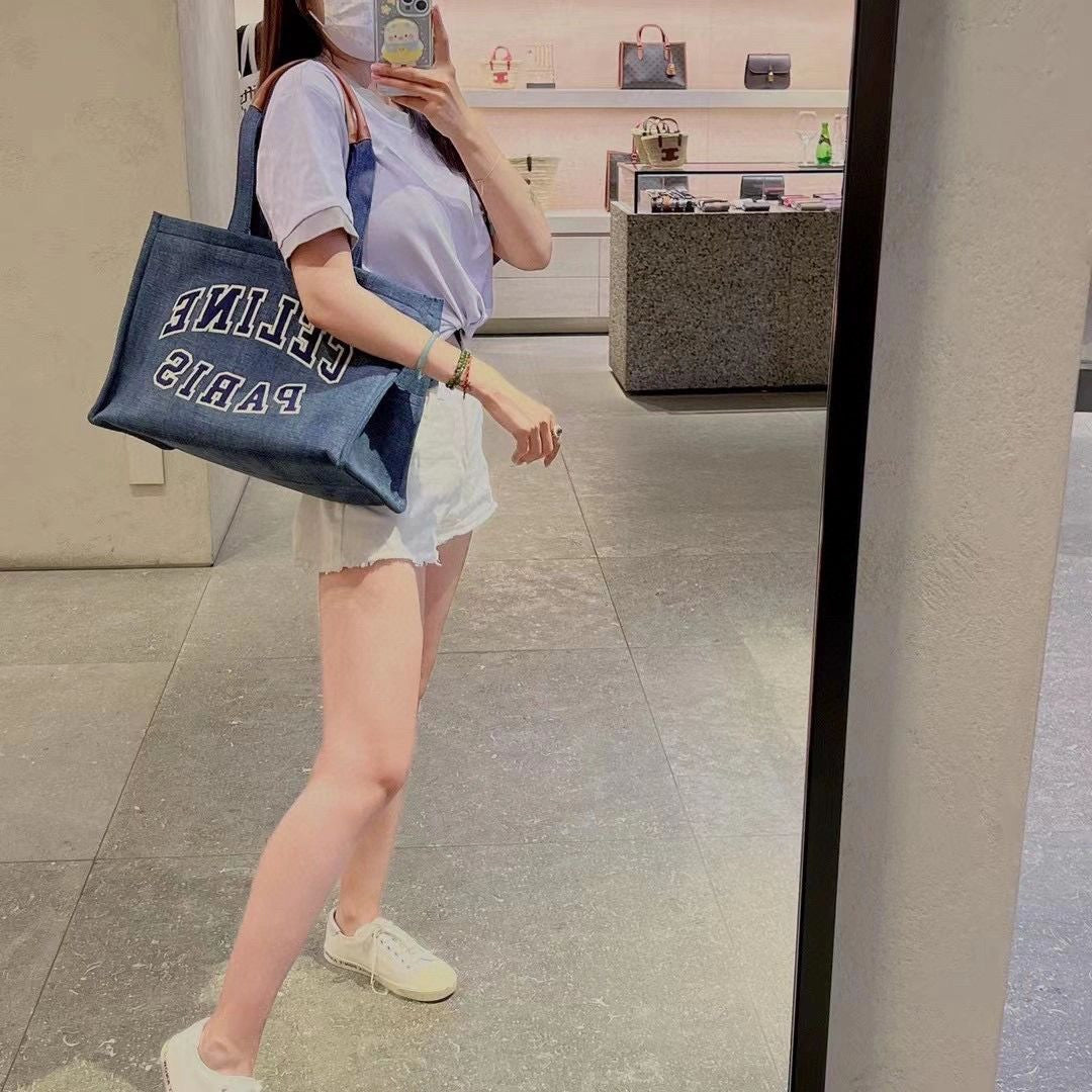 백경공장 / 셀린느 라지 사이즈 데님 토트백