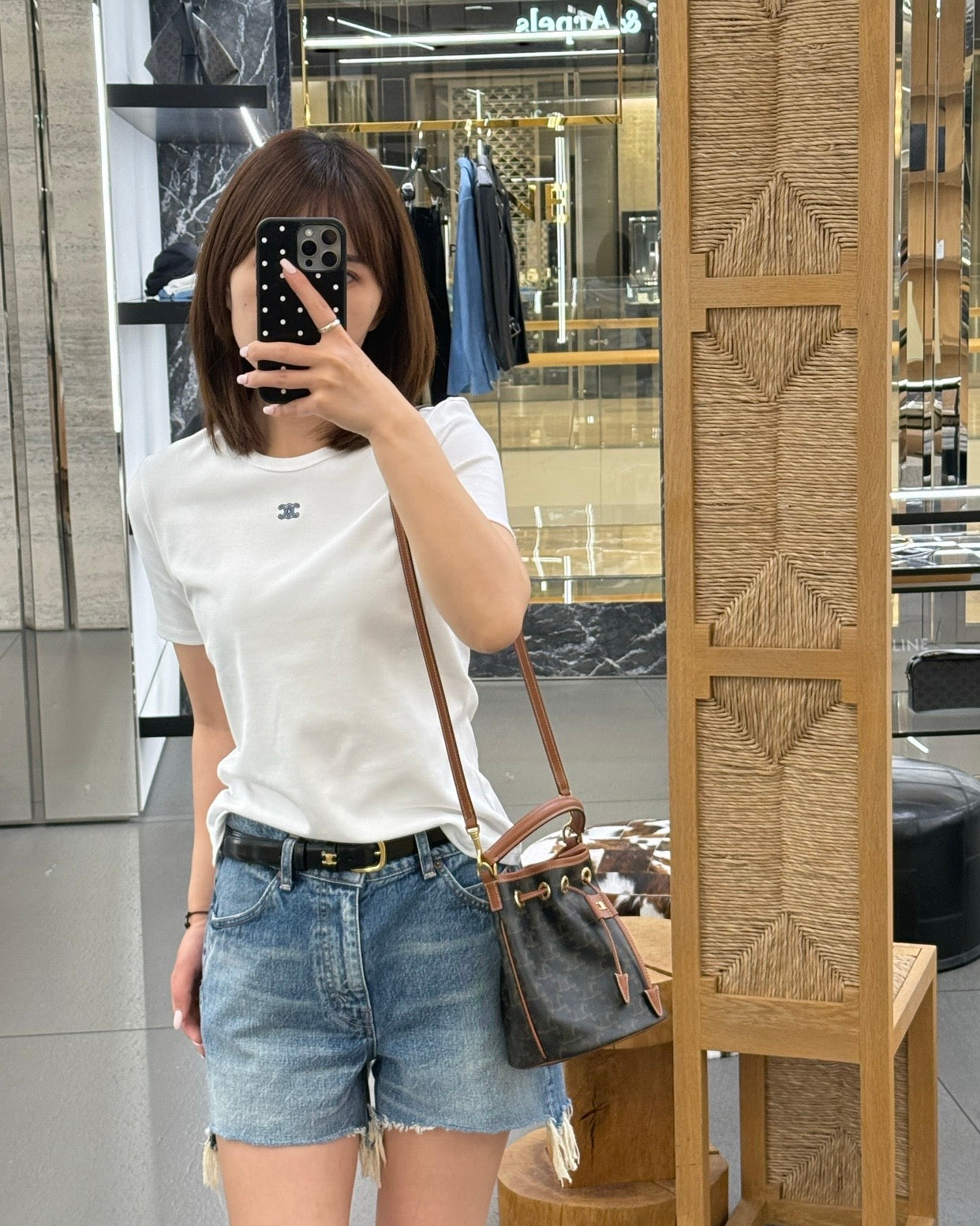 TJ셀러 / 셀린느 자수 코튼 저지 루즈핏 티셔츠